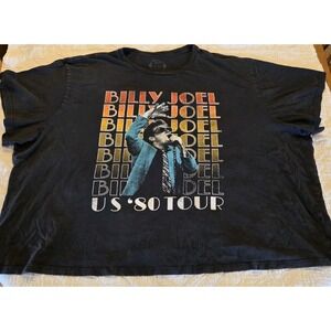 LEE REPOP Billy Joel Size 4X US 1980 Tour Concert T-shirt Rock Music Reproductio